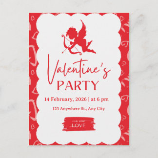 "Cupid’s Arrow" – Vibrant Modern Valentine’s Part Feiertagspostkarte