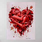 Cupid’s Capture - Modern Romantic Abstract Art Poster (Vorne)