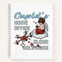 Cupid’s Home Office, Drone Valentine’s Day Notizblock
