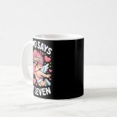 Cupid sagt 67 Six Seven Meme Bubble Gum Valentinst Kaffeetasse (Vorderseite Links)