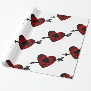 Cupid Schwarz Spade Thunder_Cove Geschenkpapier