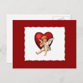 Cupid & Seiner Flute - Valentine Postkarte (Vorne/Hinten)