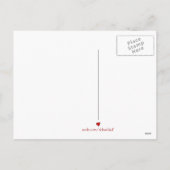 Cupid & Seiner Flute - Valentine Postkarte (Rückseite)