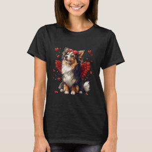 Cupid Shetland Sheepdog Valentinstag Hund Lover T-Shirt