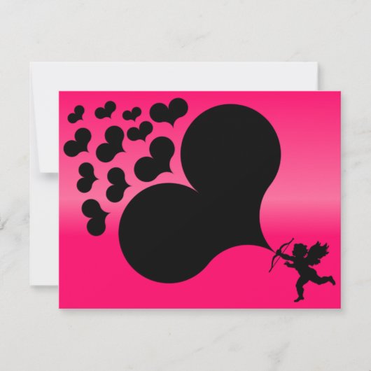 Cupid Shooting Hearts Feiertagskarte (Vorderseite)