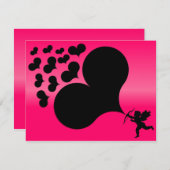 Cupid Shooting Hearts Feiertagskarte (Vorne/Hinten)