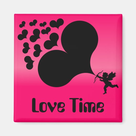Cupid Shooting Hearts Magnet (Vorne)