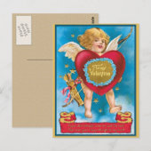 Cupid Shot direkt zu meinem Herzen Vintag Postkarte (Vorne/Hinten)