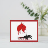 Cupid Shot Down (Anti-Valentin) Einladung (Stehend Vorderseite)