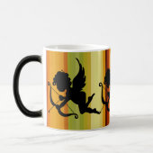 Cupid Silhouette Engel mit Herzdesign Verwandlungstasse (Links)