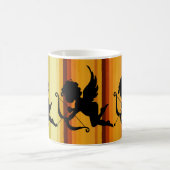 Cupid Silhouette Engel mit Herzdesign Verwandlungstasse (Mittel)