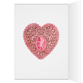 CUPID SPITZE HERZ SEIDE FUCHSIA ROSA STOFF (Innen (Links))
