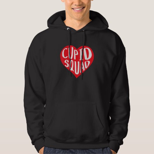 Cupid Squad Heart Funny Best friend Group Valentin Hoodie (Vorderseite)