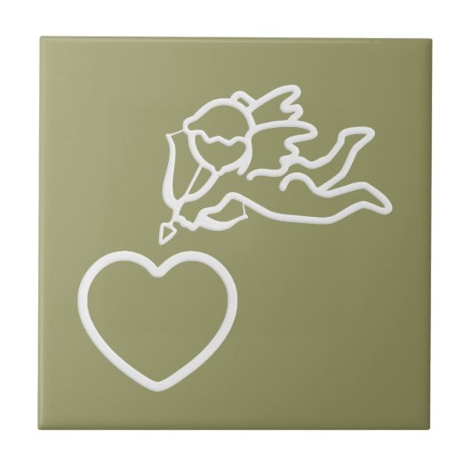 Cupid Strikes benutzerdefinierte Fliesen (Vorderseite)