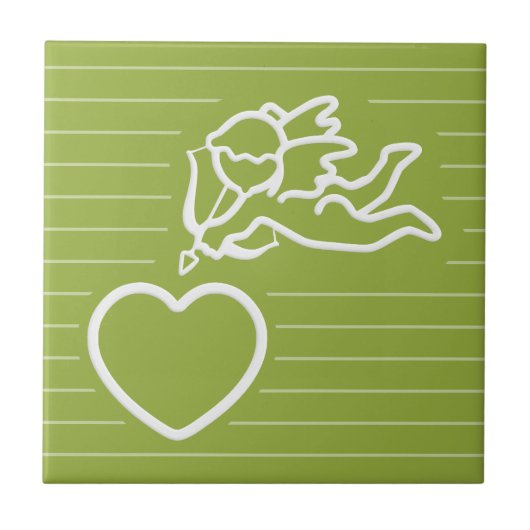Cupid Strikes benutzerdefinierte Fliesen (Vorderseite)