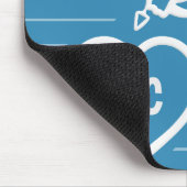 Cupid Strikes benutzerdefiniertes Monogramm Mousep Mousepad (Ecke)