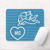 Cupid Strikes benutzerdefiniertes Monogramm Mousep Mousepad (Mit Mouse)