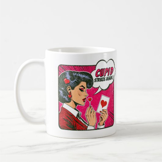 Cupid Strikes wieder - Valentinstag Kaffeetasse (Links)