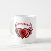 Cupid Stunt Offensiver Valentinstag Kaffeetasse (Vorderseite Links)