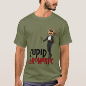 Cupid the Romantic Santas Reindeer Funny Weihnacht T-Shirt (Vorderseite)