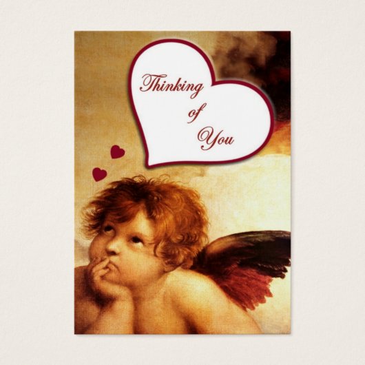 Cupid Thinking of You Gift Tag (Vorderseite)