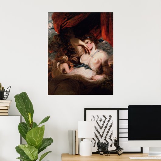 Cupid Unbying the Zone of Venus by Joshua Reynolds Poster (Heimbüro)