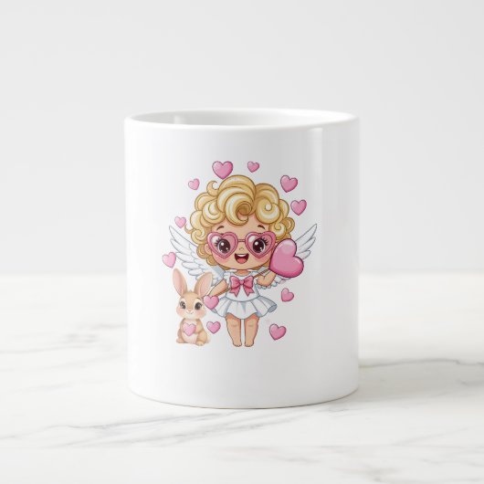Cupid und Bunny Tanz Jumbo-Tasse (Vorderseite)