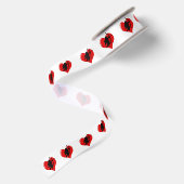 Cupid und Herz Valentinstag  Satinband (Rückseite)