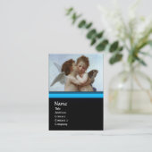 Cupid und Psyche als Kinder / Engel First Kiss Visitenkarte (Stehend Vorderseite)