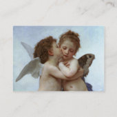 Cupid und Psyche als Kinder / Engel First Kiss Visitenkarte (Rückseite)
