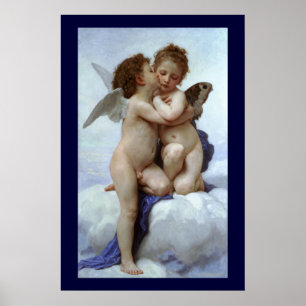 Cupid und Psyche als Kinder / Engel's First Kiss Poster