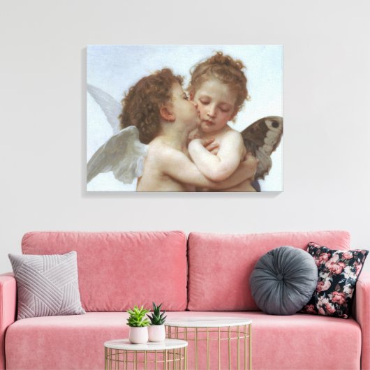Cupid und Psyche als Kinder Leinwanddruck (Insitu (Wohnzimmer))