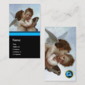 Cupid und Psyche als Kinder MONOGRAM Saphire Visitenkarte (Vorne/Hinten)