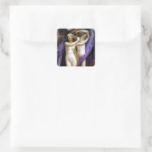 Cupid und Psyche Quadratischer Aufkleber (Tasche)