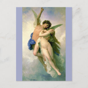 Cupid und Psyche von Bouguereau Postkarte