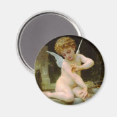 Cupid und Schmetterling von Bouguereau Magnet (Vorderseite/Rückseite)