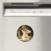 Cupid und Schmetterling von Bouguereau Magnet (In Situ (Geschirrspüler))
