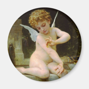 Cupid und Schmetterling von Bouguereau Magnet