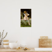 Cupid und Schmetterling von Bouguereau Poster (Küche)