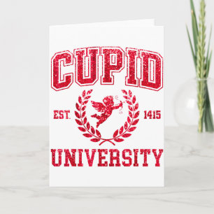 Cupid Universität Lustiger Valentinstag Süße Fraue Karte