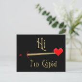 Cupid Valentine Feiertagspostkarte (Stehend Vorderseite)
