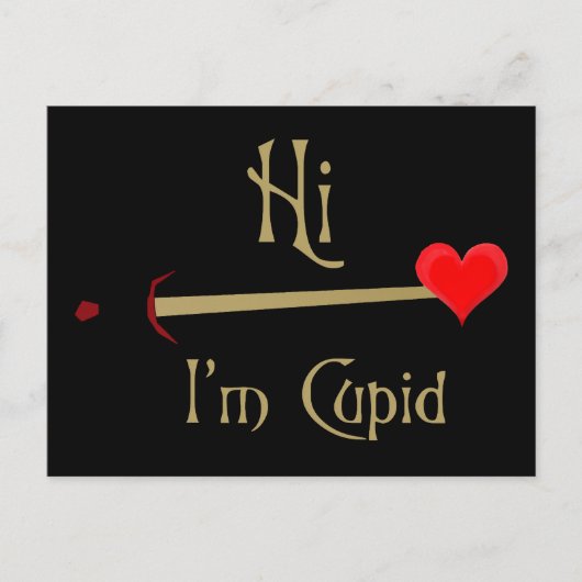 Cupid Valentine Feiertagspostkarte (Vorderseite)