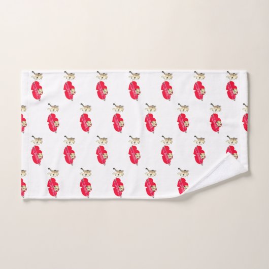 Cupid Valentine Hearts Handtuch (Handtuch)