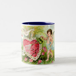 Cupid Valentine Roses Tasse