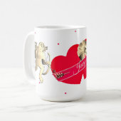Cupid Valentins Herz-Tasse Kaffeetasse (Vorderseite Links)