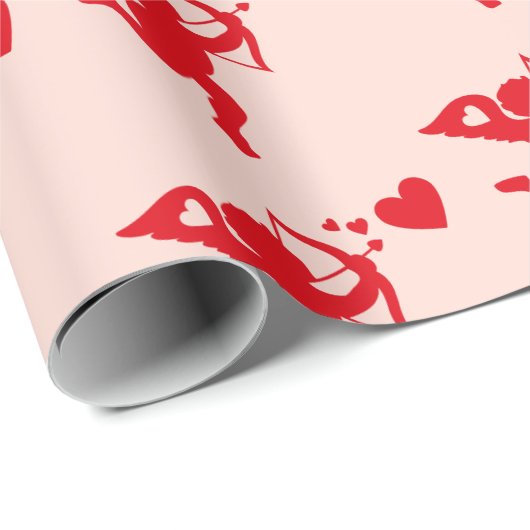 Cupid-Valentinstag Geschenkpapier (Rolleneckpunkt)