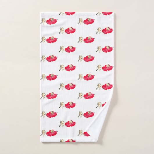 Cupid Valentinstag Herzen Handtuch (Handtuch)