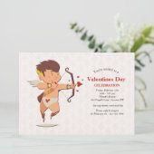 Cupid-Valentinstag-Party Einladung (Stehend Vorderseite)