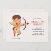 Cupid-Valentinstag-Party Einladung (Vorne/Hinten)