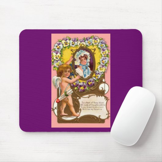 Cupid Vintag Valentine's Mousepad (Mit Mouse)